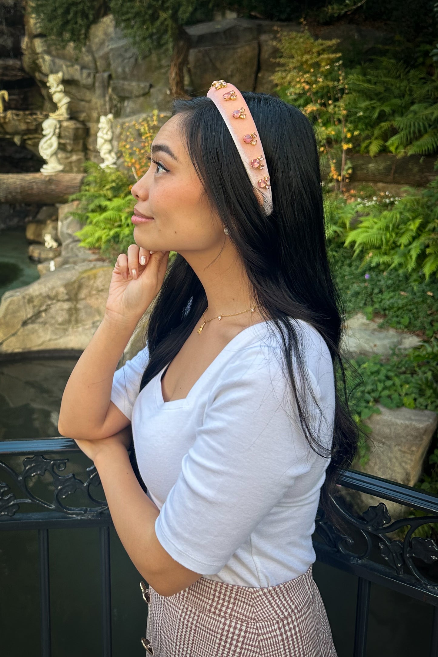 Rhinestone Velvet Princess Headband