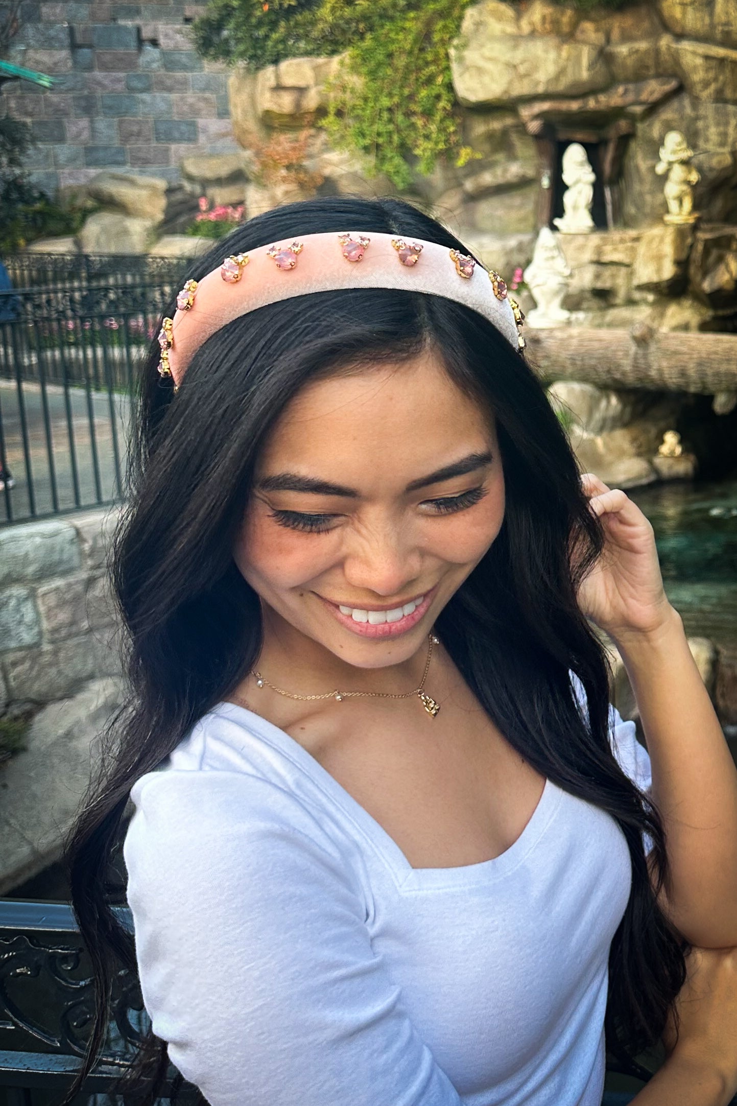 Rhinestone Velvet Princess Headband